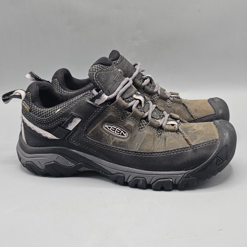 Keen Targhee II Waterproof Hiking Shoes Womens 9 W Black Thistle Leather 1024052